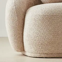 Elianna Mid Beige 3-Seater Woven Fabric Sofa