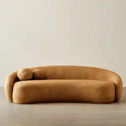 Elianna Vintage Mustard 3-Seater Woven Fabric Sofa