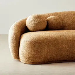 Elianna Vintage Mustard 3-Seater Woven Fabric Sofa