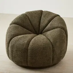 Phylis III Winter Moss Woven Fabric Swivel Occasional Chair