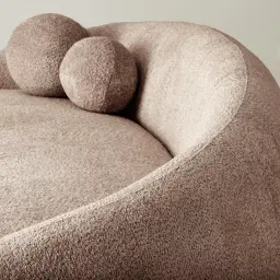 Elianna Warm Taupe 3-Seater Woven Fabric Sofa