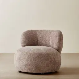 Brayden Warm Taupe Woven Fabric Occasional Chair