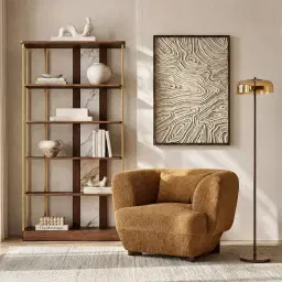 Sir Lionell Walnut Veneer Shelf