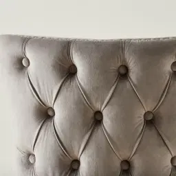 Camille III Pebble Grey Velvet Bar Stool