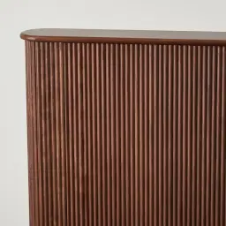San Pierre Walnut Veneer Queen Bed