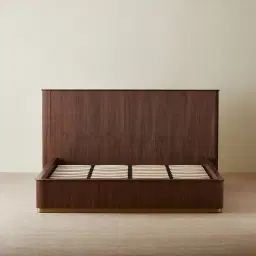 San Pierre Walnut Veneer Queen Bed