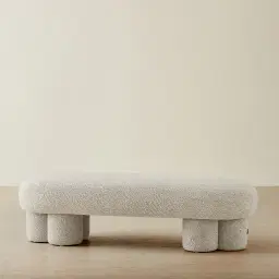 Estelle Stone Cream Ottoman