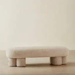Estelle Mid Beige Ottoman