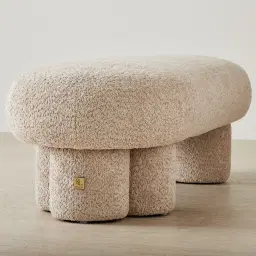Estelle Mid Beige Ottoman