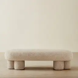 Estelle Mid Beige Ottoman