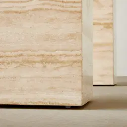 Monolith Natural Cream Travertine Console Table