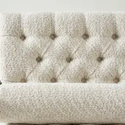 Elliot Stone Cream Woven Fabric Occasional Chair