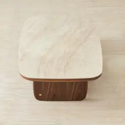 Sierra Walnut Brown Coffee Table - Sintered Stone Top