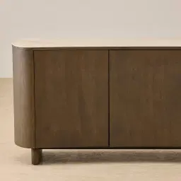Sierra Dark Wood Sideboard - Sintered Stone Top