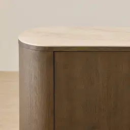 Sierra Dark Wood Sideboard - Sintered Stone Top