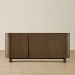 Sierra Dark Wood Sideboard - Sintered Stone Top