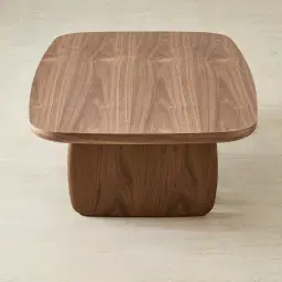 Sierra Walnut Brown Coffee Table - Wooden Top