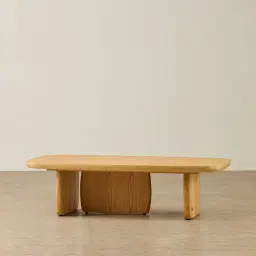 Sierra Light Wood Coffee Table - Wooden Top