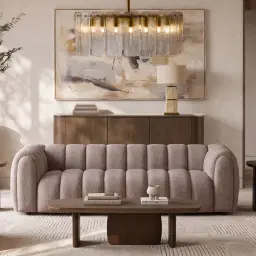 Sierra Dark Wood Coffee Table - Wooden Top