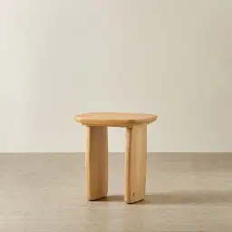 Sierra Light Wood Side Table - Wooden Top