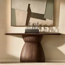 Xavier Walnut Brown Wooden Console Table