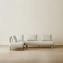 Luciana Matte Beige Latte 4-Seater Outdoor Sofa
