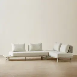 Luciana Matte Beige Latte 4-Seater Outdoor Sofa