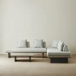 Carlotta Matte Anthracite 5-Seater Outdoor Sofa With Coffee Table