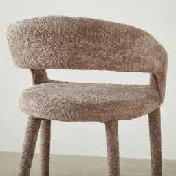 Moulin Warm Taupe Woven Fabric 66cm Counter Stool - Champagne Gold Legs