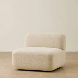 Capri Pearl Beige Modular 1 Seater Armless