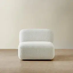 Capri Stone White Modular 1 Seater Armless