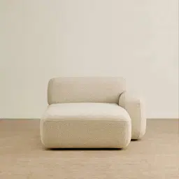 Capri Pearl Beige Modular Right Chaise