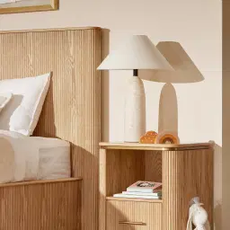 San Pierre Kids Light Brown Ash Veneer Bedside Table
