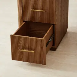 San Pierre Kids Toffee Brown Ash Veneer Study Desk