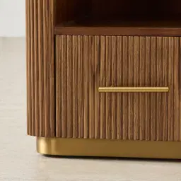 San Pierre Kids Toffee Brown Ash Veneer Bedside Table