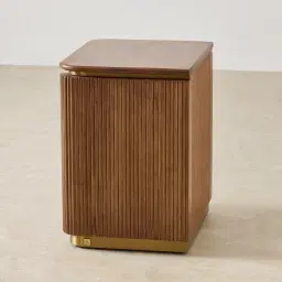 San Pierre Kids Toffee Brown Ash Veneer Bedside Table