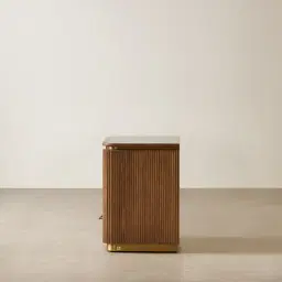 San Pierre Kids Toffee Brown Ash Veneer Bedside Table