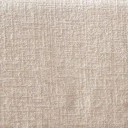 Riviera III Powder White Chenille Fabric Sofa - Rectangular Ottoman