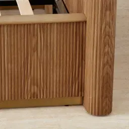 San Pierre Toffee Brown Ash Veneer King Single Bed