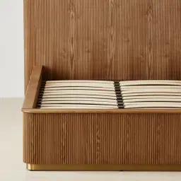 San Pierre Toffee Brown Ash Veneer King Single Bed