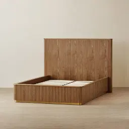 San Pierre Toffee Brown Ash Veneer Double Bed