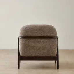 Delphine Warm Taupe Woven Fabric Occasional Chair