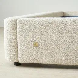 Antonella Stone Cream Fabric King Bed