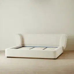 Antonella Stone Cream Fabric King Bed