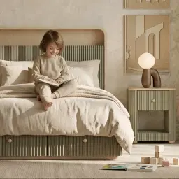 Harper Sage Green Kids King Single Bed