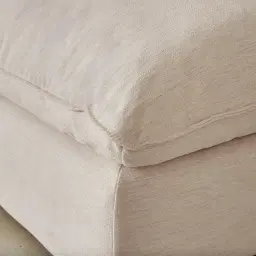 Macie Lite Cream Oatmeal Fabric Modular Sofa - Ottoman