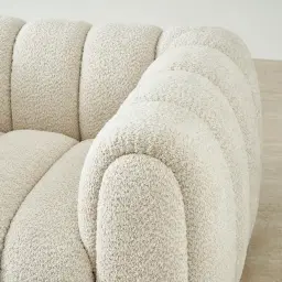 Gabriella Stone Cream Woven Fabric Occasional Chair