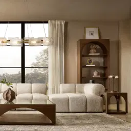 Costanza Mocha Walnut Brown Wooden Side Table