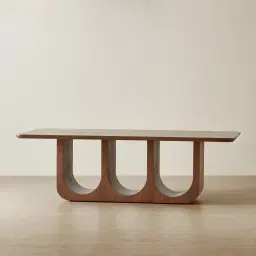 Costanza Mocha Walnut Brown Wooden Dining Table