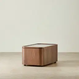 Capri Mocha Walnut Veneer Ottoman Table